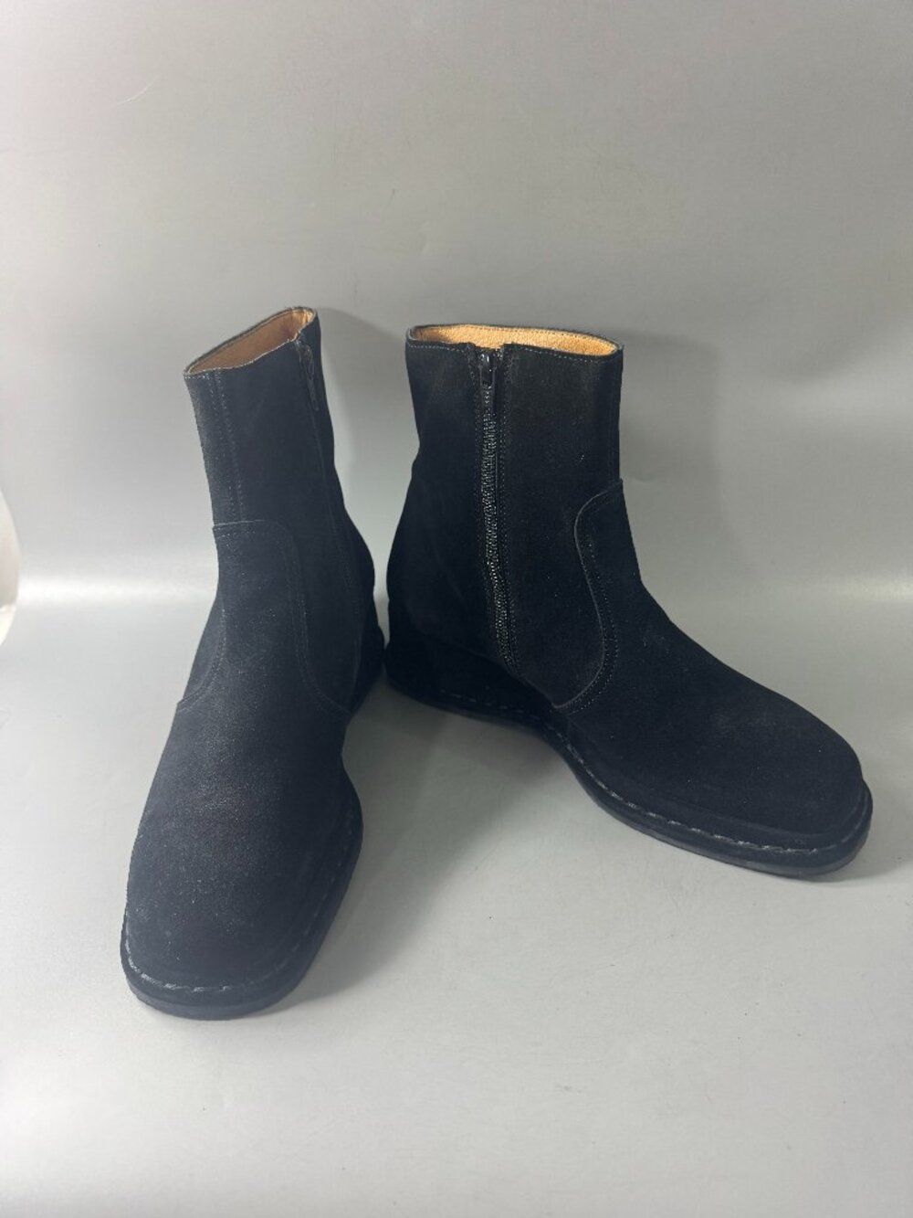 Authentic Cordani Made in Italy Black Suede Booties, Size 8